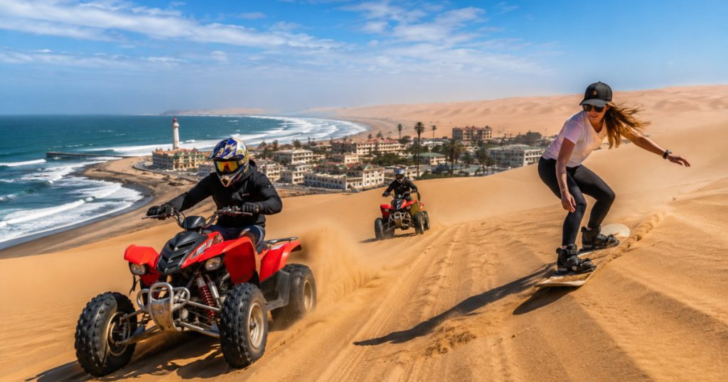 Explore Namibia 2026 | Ultimate Desert, Safari & Beyond 2 Coastal Desert Adventure: Quads and Sandboarding Swakopmund